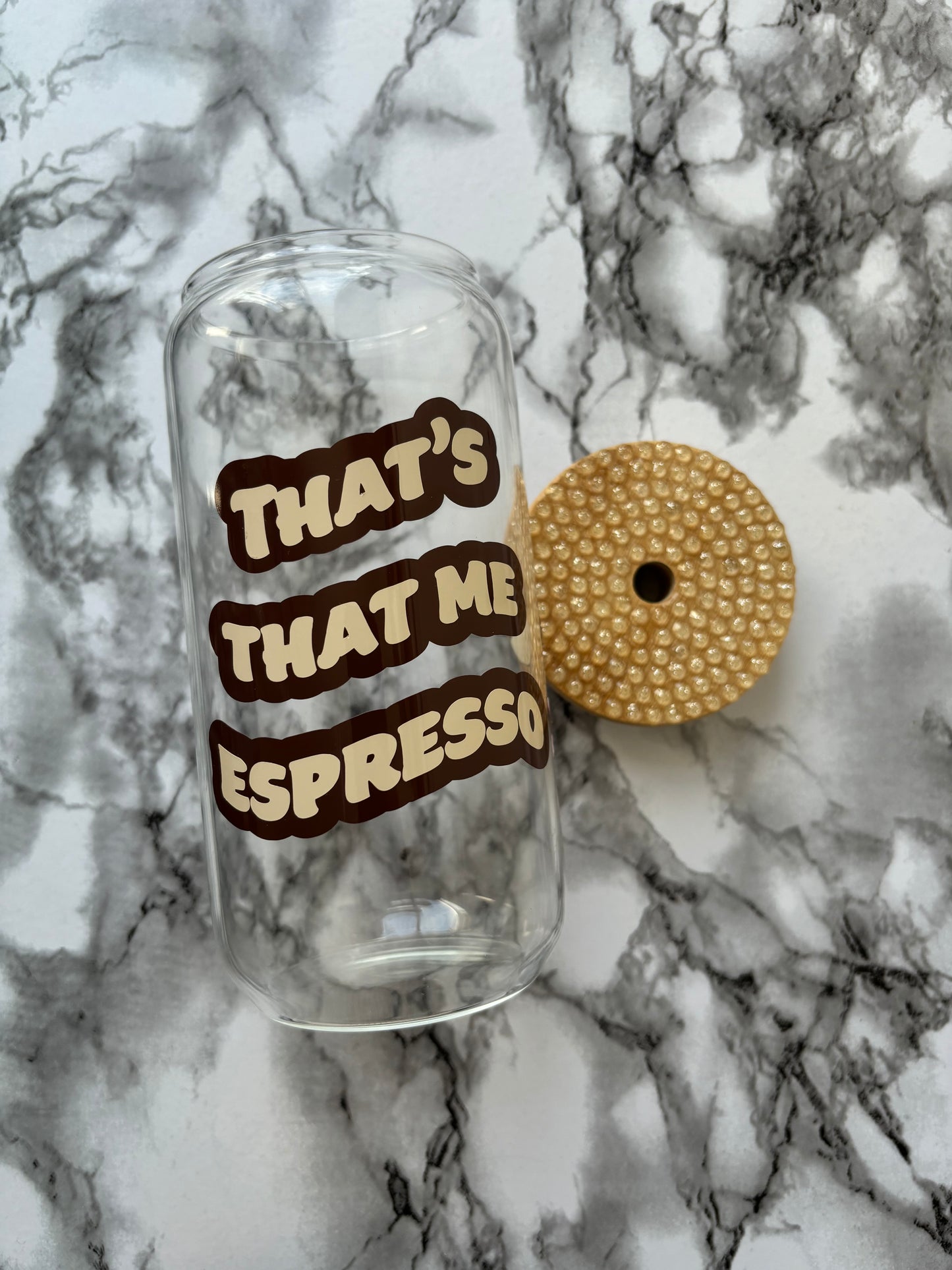 Espresso glass can