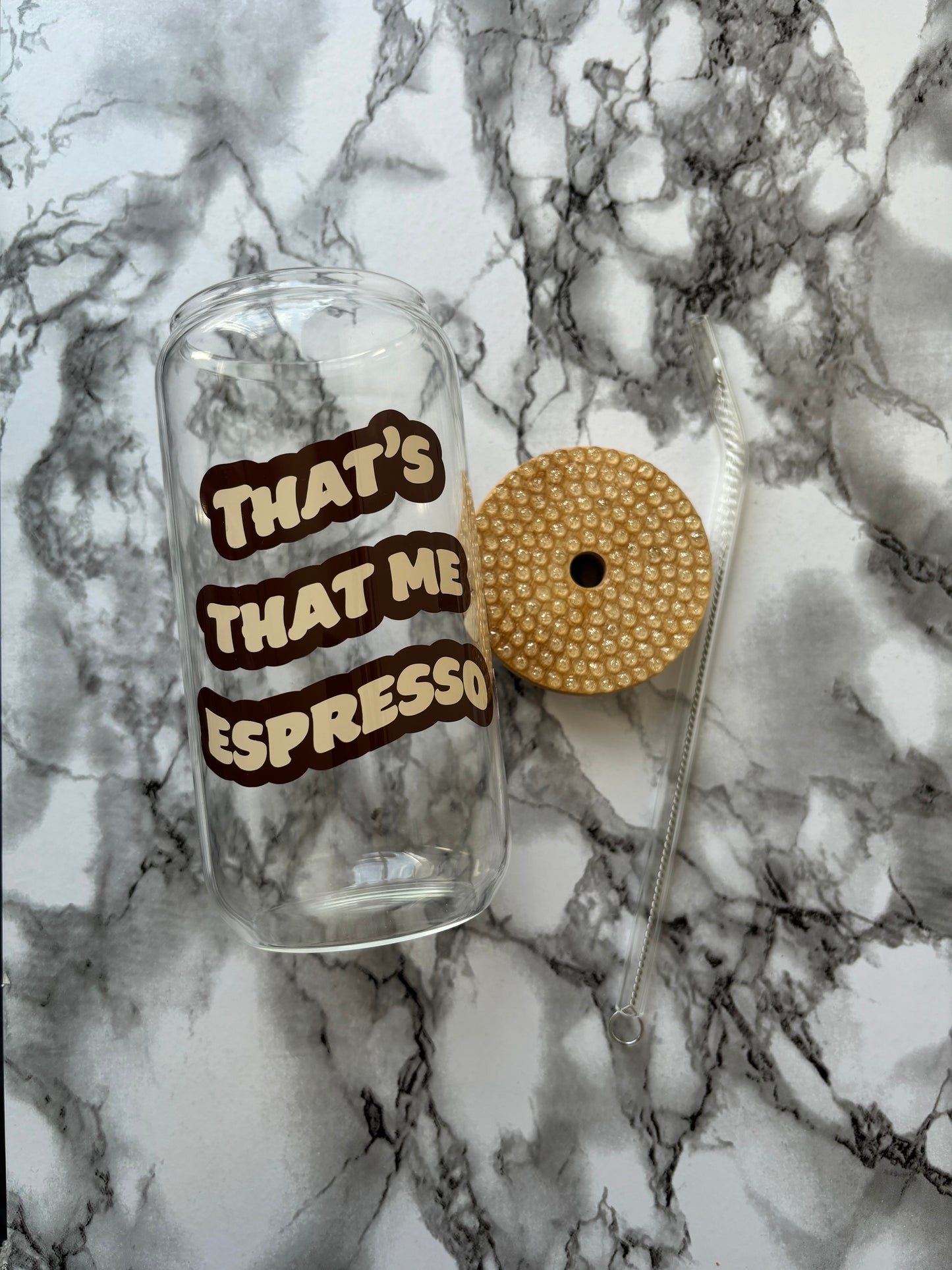 Espresso glass can