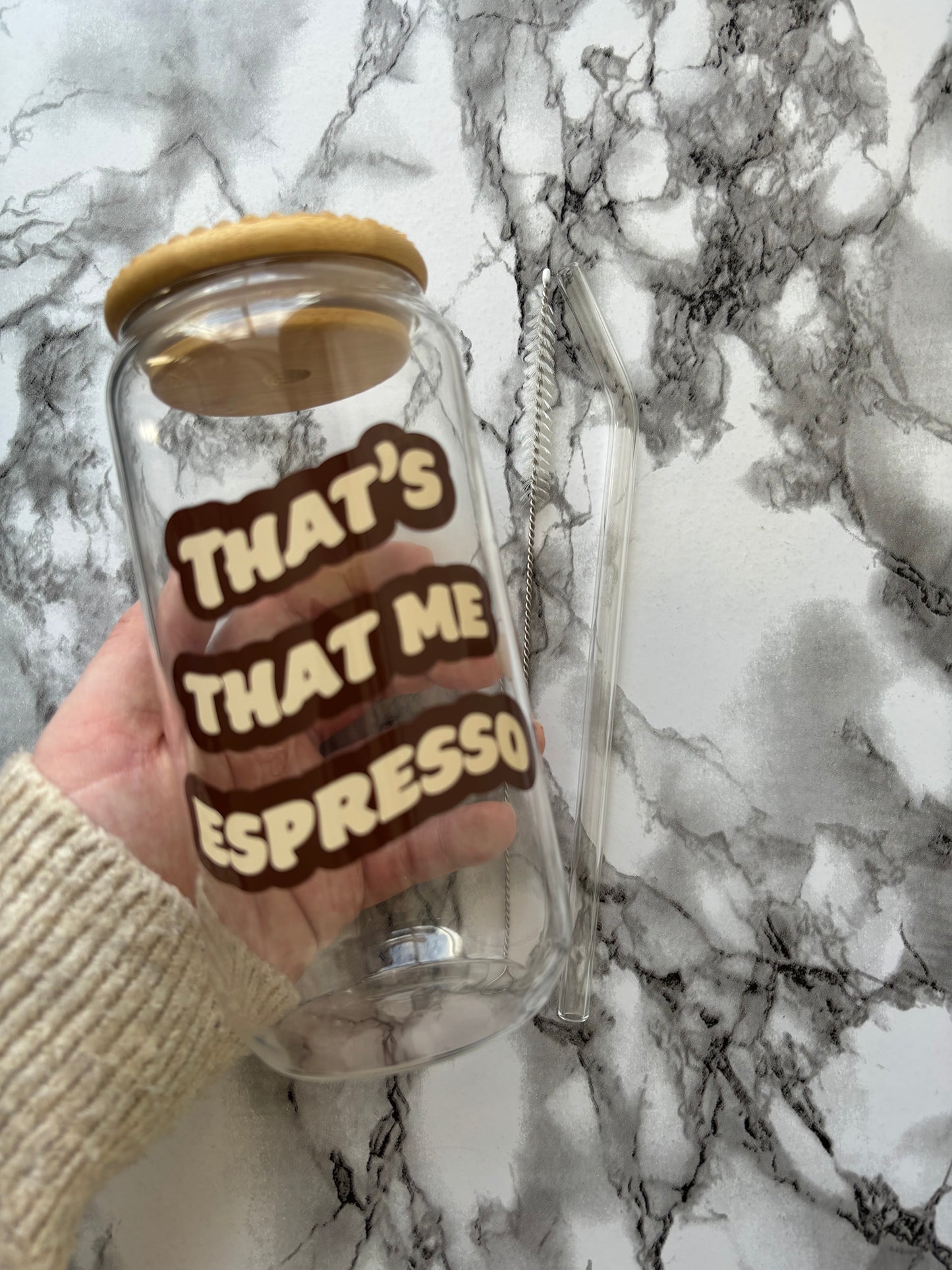 Espresso glass can